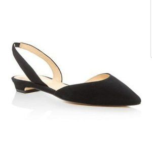 Ivanka Trump Tevelyn Black Suede Pointed Sandals 9